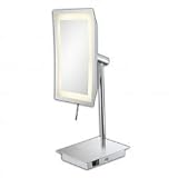 LED Lighted Vanity Mirror - Rectangle - Chrome (Chrome) (15.25H x 8.75W x 6D)