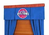 Detroit Pistons 50" x 15" Coordinating Pleated Valance for "The MVP Collection" by Kentex