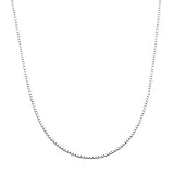 White Gold 16in & .6mm Box Chain Necklace