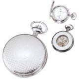 Charles Hubert Classic White Dial Pocket Watch with Date Curb Chain and Belt Clip XWA1037 