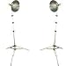 Adorama Adorlite Junior Studio Photoflood Lighting Kit with Light Stands, 2 - 10" Reflectors, Socket Kits &amp; 2 500 watt ECT Tungsten Bulbs.