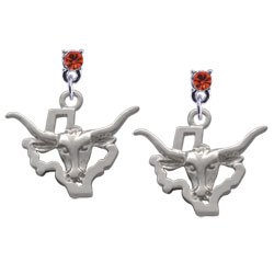 Longhorn - Texas Hyacinth Swarovski Post Charm Earrings