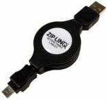Cable, Ziplinq USB2.0 A -MINI4 M-m