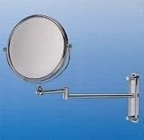 Wall Mount 5X to 1X Magnifying Mirror in Polished Chrome