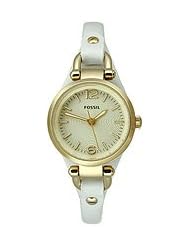 Fossil Georgia Mini Three Hand Leather Watch - White Es3266