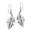 .925 Silver Leaf Earrings