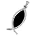  : Fish Pendant 14K White gold 19X7.5mm with 18 inch necklace