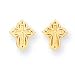 14k Polished Cross Post Childrens Earrings
