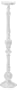 Zodax Torino Mango Wood Pillar Holders, White, 30"