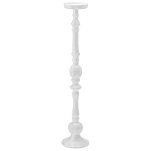 Zodax Torino Mango Wood Pillar Holders, White, 30