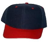 Navy w/ Red Bill Adjustable Blank Cap, from Foremost