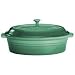 Le Creuset Stoneware 5-1/3-Quart Oval Covered Dish, Jade
