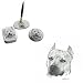 American Staffordshire Terrier Desk Set, Porcelain by Rosalinde