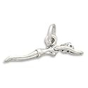 Sterling Silver Charm .75 inch long Swimmer