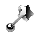 Zungenpiercing Barbell aus Chirurgenstahl Stern
