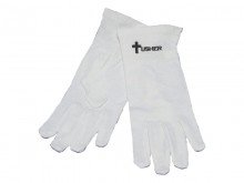 Swanson Christian Supply 150424 Gloves Usher With Cross White Cotton Small
