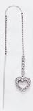 14kt White Gold Diamond Threader Earrings - 15pt TW - DS1267