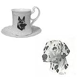 Dalmatian Cup and Saucer, Porcelain by Rosalinde