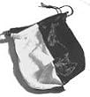 Gallant Hand: Velvet Gamer Dice Bag - Black & White (5"x7") - Holds Approximately 90-100 Dice