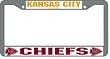 Kansas City Chiefs Chrome License Plate Frame - SET OF 6 - Sports Merchandise