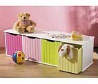 from MHZ DISTRIBUTORS 4 DRAWER WOOD STORAGE UNIT WHITE W/4 ASS COLOURED DRAWERS