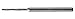 KYOCERA MR34-0437.406 Series MR34 Micro Reamer, Carbide, Uncoated, 4 Flute, 3 mm Shank Diameter, 10 mm Flute Length, 1.11 mm Cutting Diameter, 50 mm Length