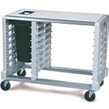 Rubbermaid 9F01 Max System Mobile Prep Station with Waste Container - Black