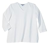Port Authority - Maternity 3/4 Sleeve V-Neck T-Shirt White-XXL