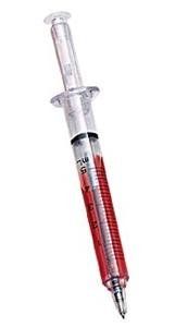 12 needle SYRINGE pens -look like they are blood filled