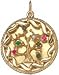 Tree of Life on Disc, 14K Gold Charm
