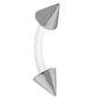 Steel Cone Bioplast Belly Ring
