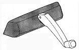 SLIDE-CO PRIME-LINE TH 22253 FOLDING CRANK HANDLE - WHITE