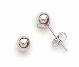 14kt White Gold Ball Earrings- ES1418