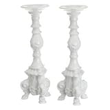 Gift Boxed Set Of White Candlesticks