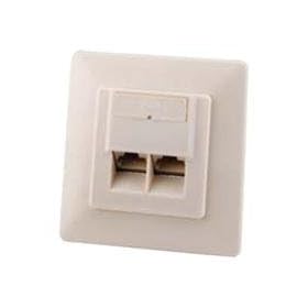 CAT 5e DUP WHITE FLUSH MOUNT SB