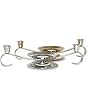 Scroll Unity Candle Holder Set for wedding Silver