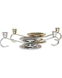 Scroll Unity Candle Holder Set for wedding Silver