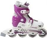 Xcess MX-S780 Girls Adjustable Inline Skates White/Lilac Jnr12-2