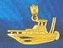 14K Gold Boat Charm