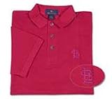 St Louis Cardinals 3 Button Short Sleeve Polo Shirt