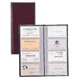 Vinyl-Covered Business Card File, 96-Card Capacity, Black, Sold as 1 each