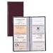 Office Products : Vinyl-Covered Business Card File, 96-Card Capacity, Burgundy, Sold as 1 each