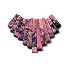 RHODONITE Gemstone Fan - Bib - 13 piece Dagger Collar