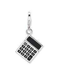 New Amore La Vita Sterling Silver 3-D Calculator Charm with Lobster Clasp