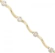 Diamond Tennis Bracelet in Yellow Gold -Bezel Set 1/2cttw-7 Inches
