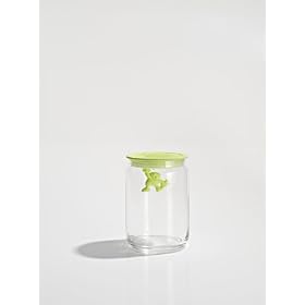 A di Alessi Gianni Glass Jar, Yellow Lid, 90 cl, (AMDR05 Y)