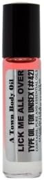 Town Body Oil Pure & Essential Oil for UNISEX 10ml / .33oz (Roll on Stick) (LICK ME ALL OVER)