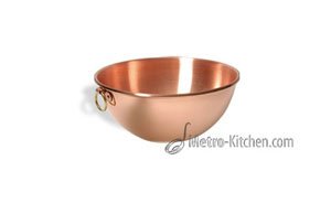 Mauviel 3.8 qt. Copper Mixing Bowl for Egg Whites with Ring (Unlined)