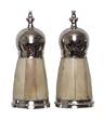 Decorative Salt & Pepper Shakers with Bamboo Resin Inlay Sides