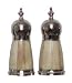 Decorative Salt & Pepper Shakers with Bamboo Resin Inlay Sides